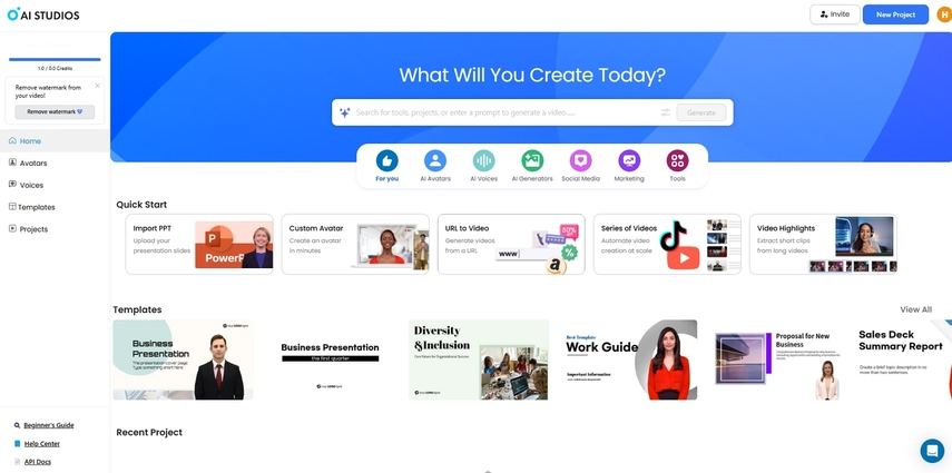 create videos with aistudios