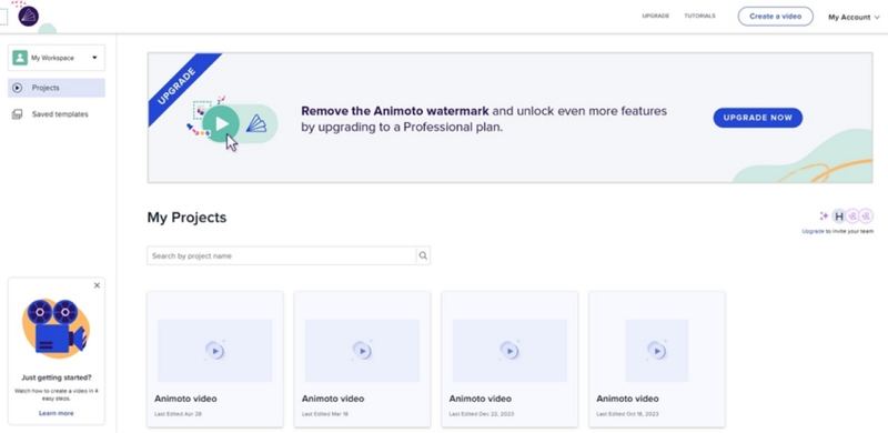 create videos with animoto