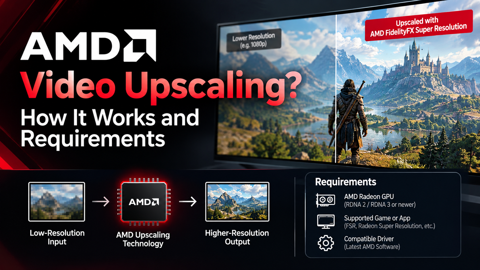 ما هو رفع دقة الفيديو من AMD؟ كيف يعمل وما المتطلبات