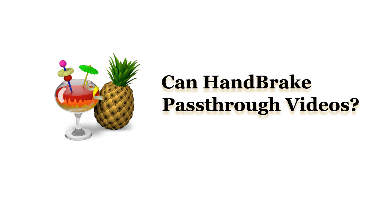 Can Handbrake Do Video Passthrough?