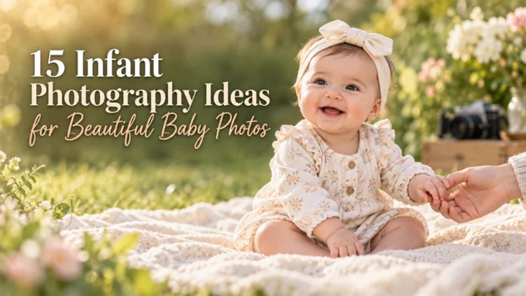 25 idées de photos de bébé pour une séance photo mémorable