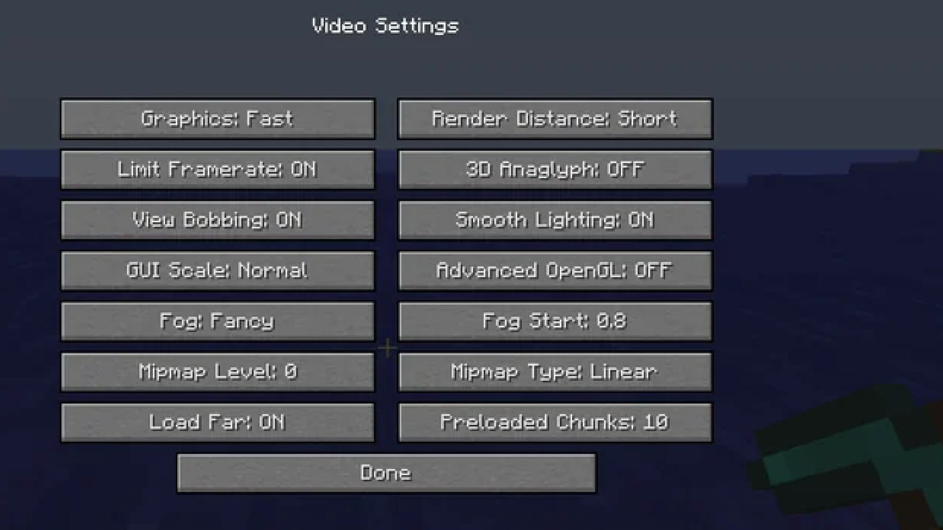 Guide to Change Minecraft Video Settings Menu Mod