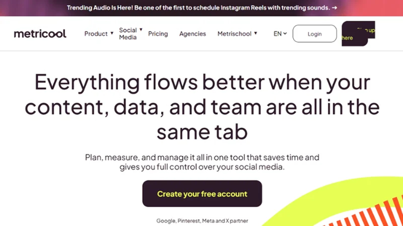 metricool ai social media analytics tool