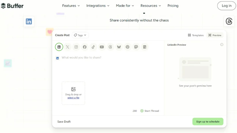 buffer ai social media scheduler