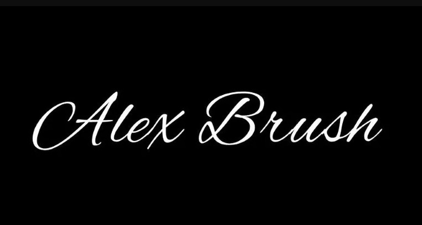 alex brush fonts for logo