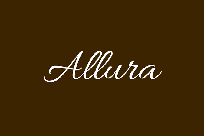 allura fonts for logo