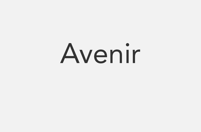 avenir fonts for logo