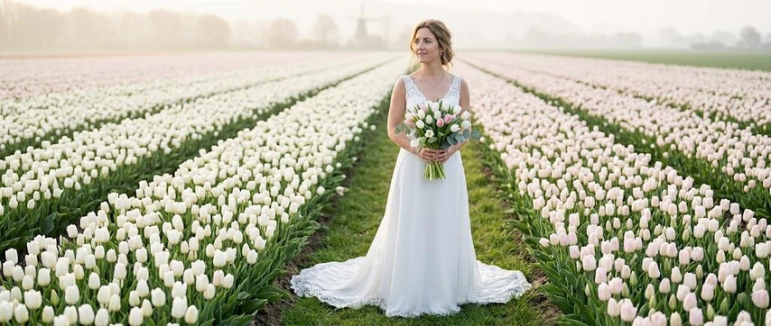 bridal tulip portrait photo created using gemini ai prompt
