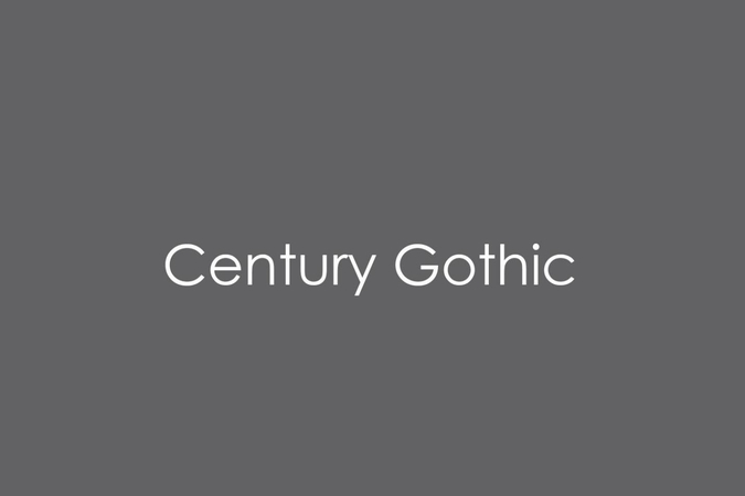 century gothic fonts for logo