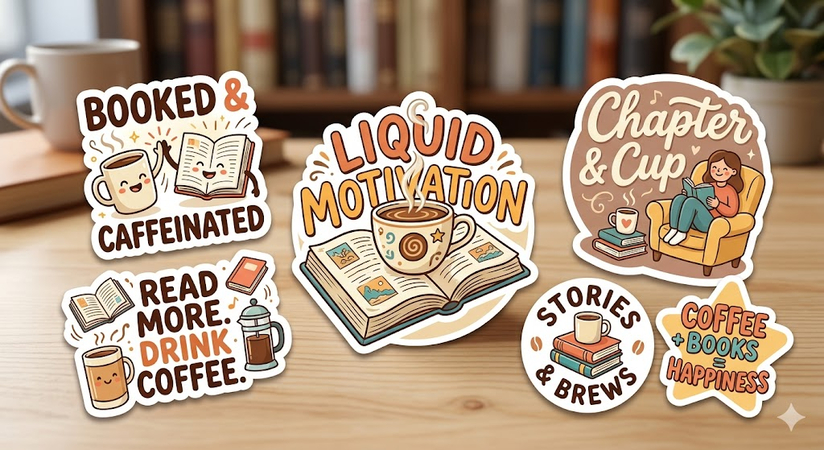 coffee book sticker