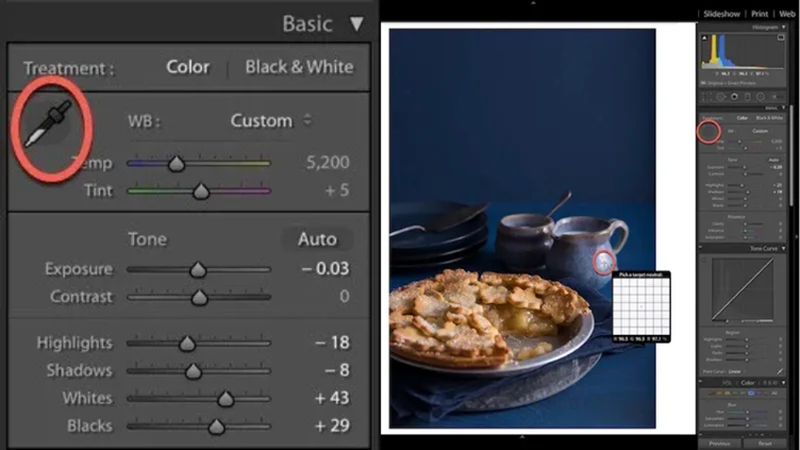 removing unwanted color cast from meal