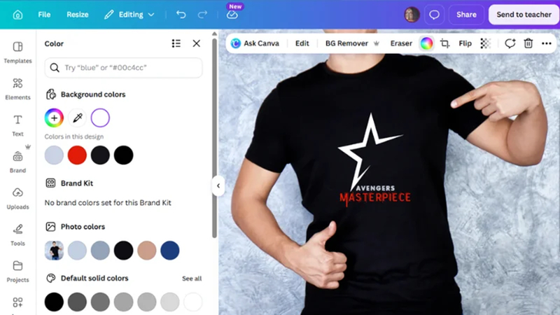 edit merch design layout in canva