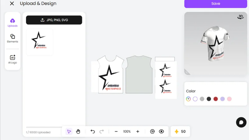 adjust merch mockup in pacdora
