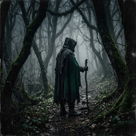 dark mysterious foggy forest prompts