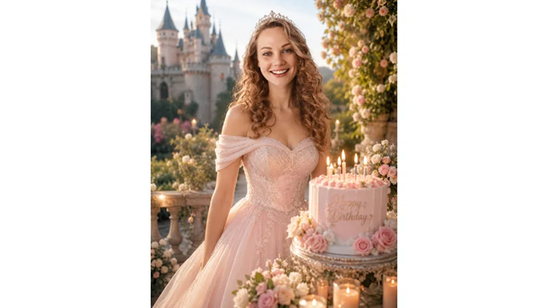 birthday prompt for wife in fairytale princess style