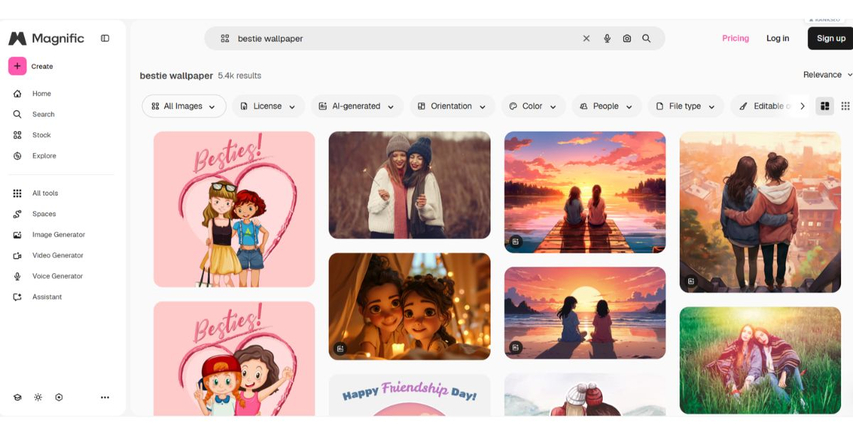 freepik bestie wallpaper vector illustration download screenshot