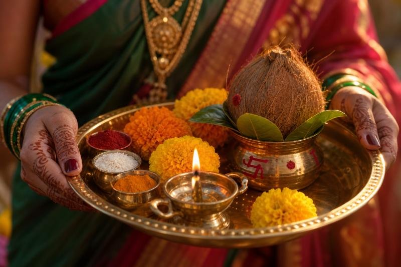 holding puja vat purnima images
