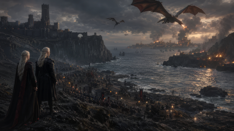 dragonstone king's landing armies coastlines and burning castles