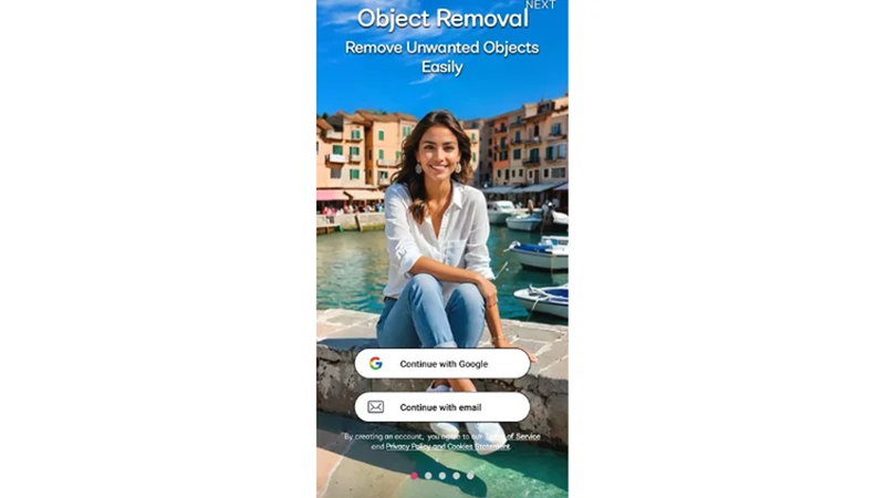 install youcam perfect and sign in on a mobile device