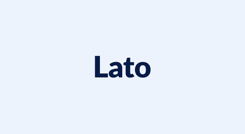 lato fonts for logo