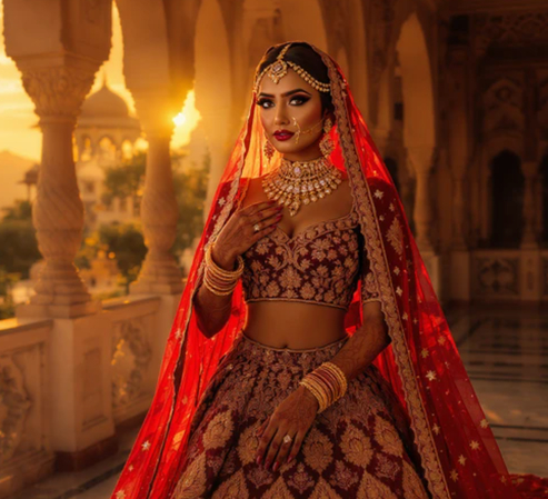 lehenga photo prompts overview