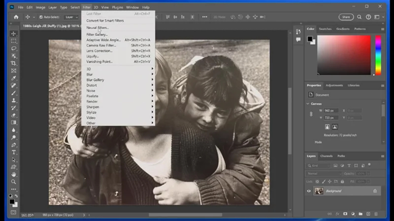 photoshop neural filter for repairing old photos