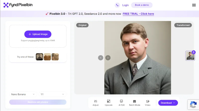 restored old photo generated by pixelbin ai