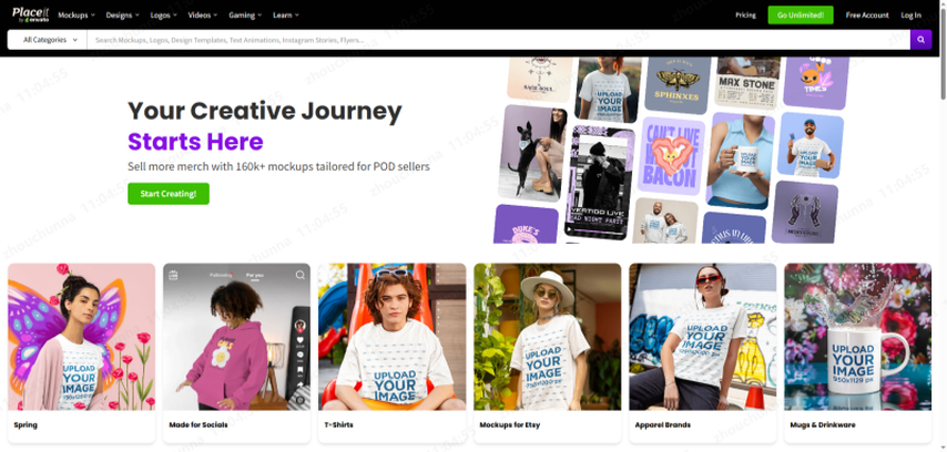 placeit merchandise maker mockups