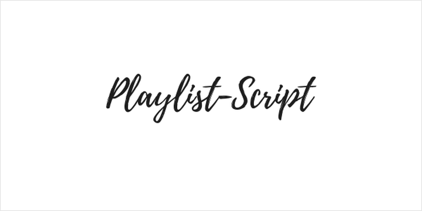 playlist script fonts for logo