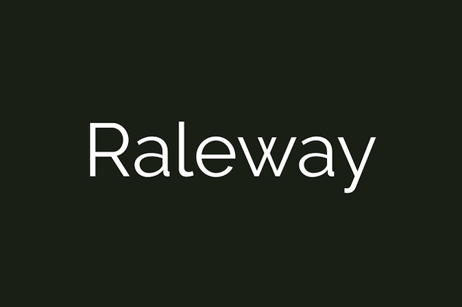 raleway fonts for logo