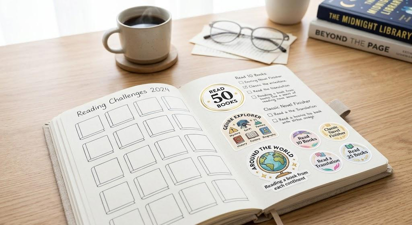 reading challenge book sticker