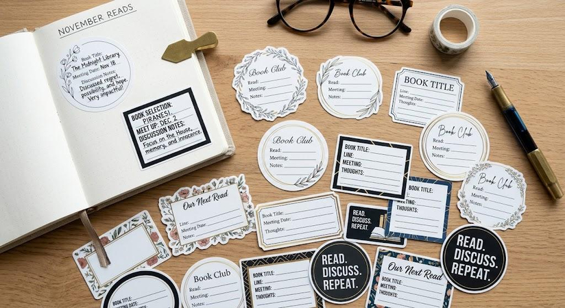 reading club book sticker
