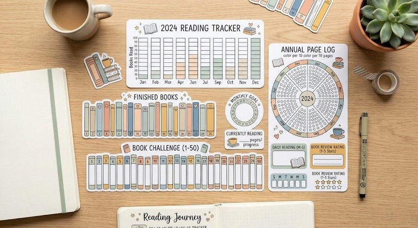 reading track book sticker