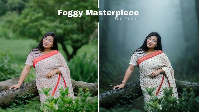 realistic foggy forest prompts
