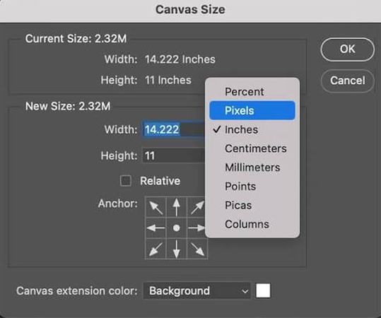 recompose image adjust image size
