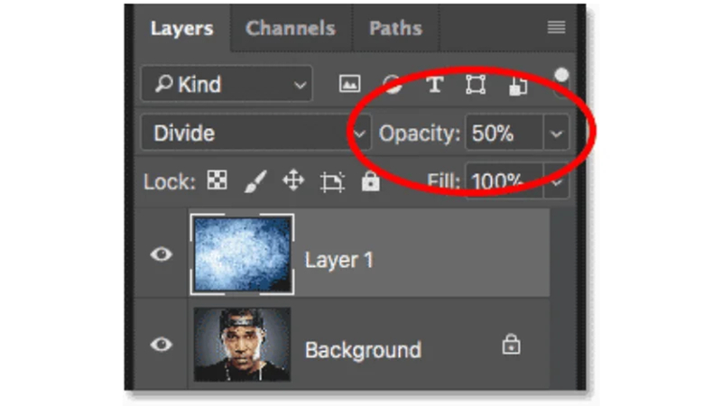 lower opacity for natural blending