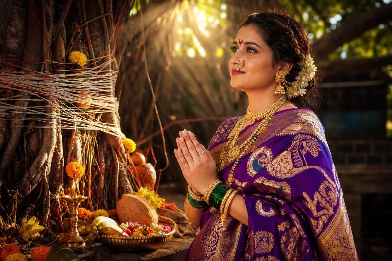 trending vat purnima photo prompt