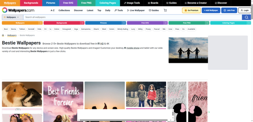 wallpapers.com bestie wallpaper download page screenshot