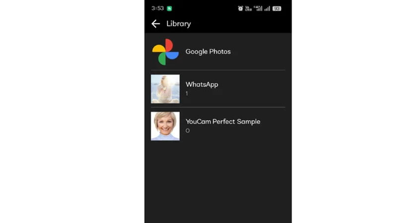 upload a glare-affected photo to youcam perfect