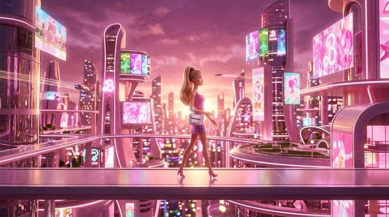 barbie dream city exploration scene