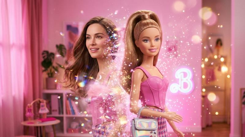 barbie transformation glow up scene