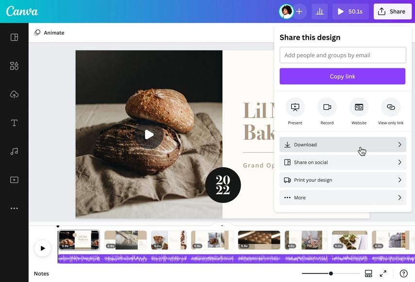 canva free business video maker