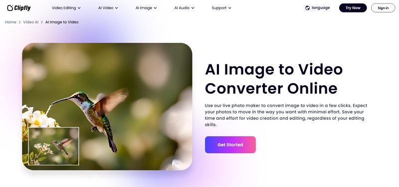 clipfly ai image to video