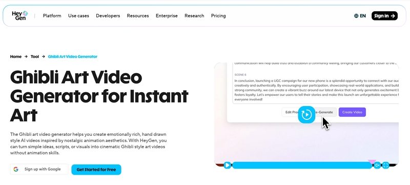 heygen ai ghibli video generator