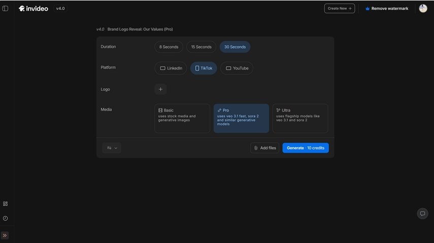 invideo AI promo video maker