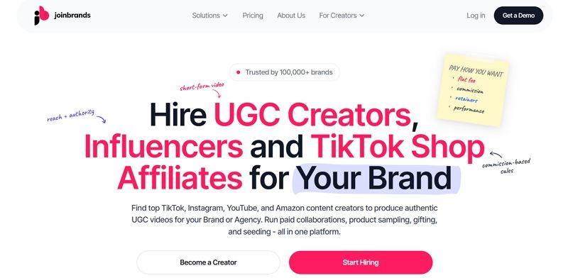 joinbrands ugc video creator
