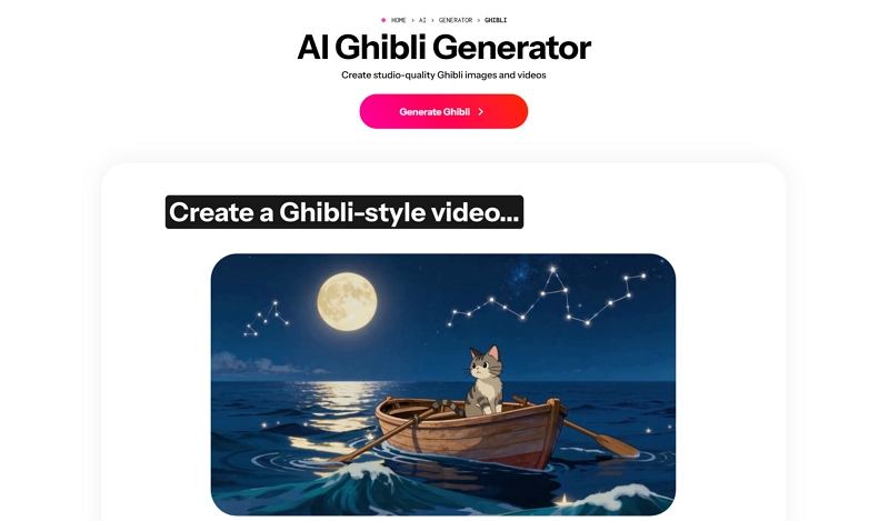 kapwing ai ghibli video generator