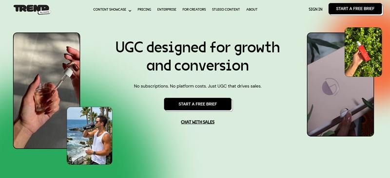 trend io ugc video creator