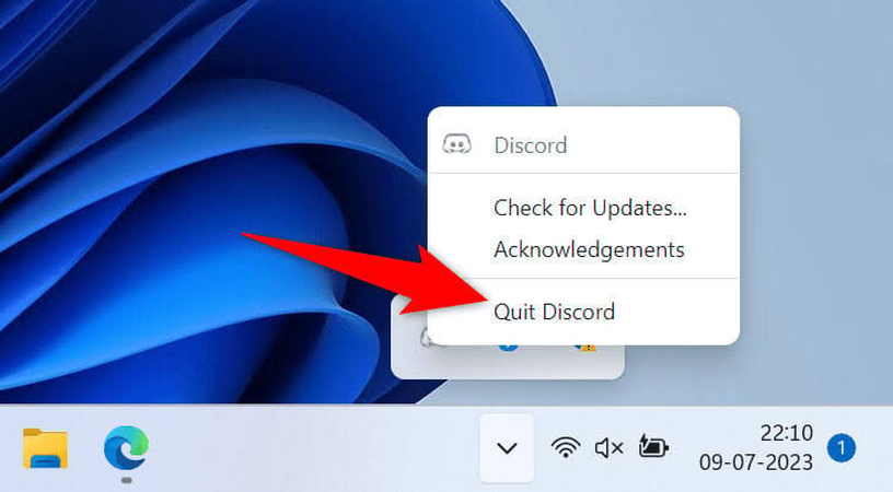 Force restarting the Discord interface