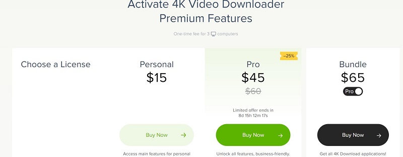 4k video downloader cost